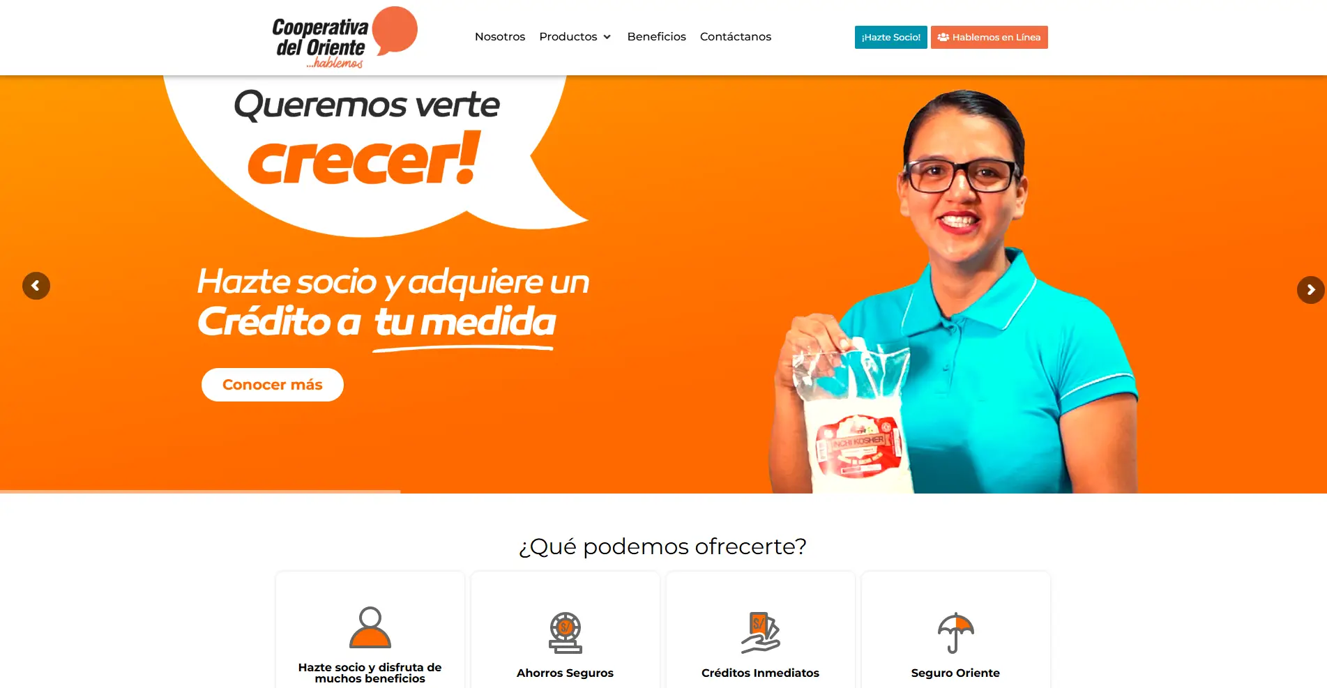Página web para Financiero