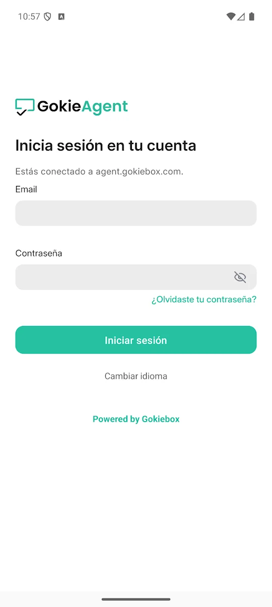 Captura de la app GokieAgent