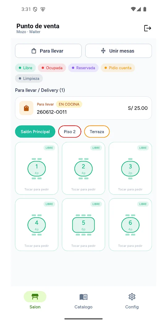 Captura de la app WaykuSoft POS