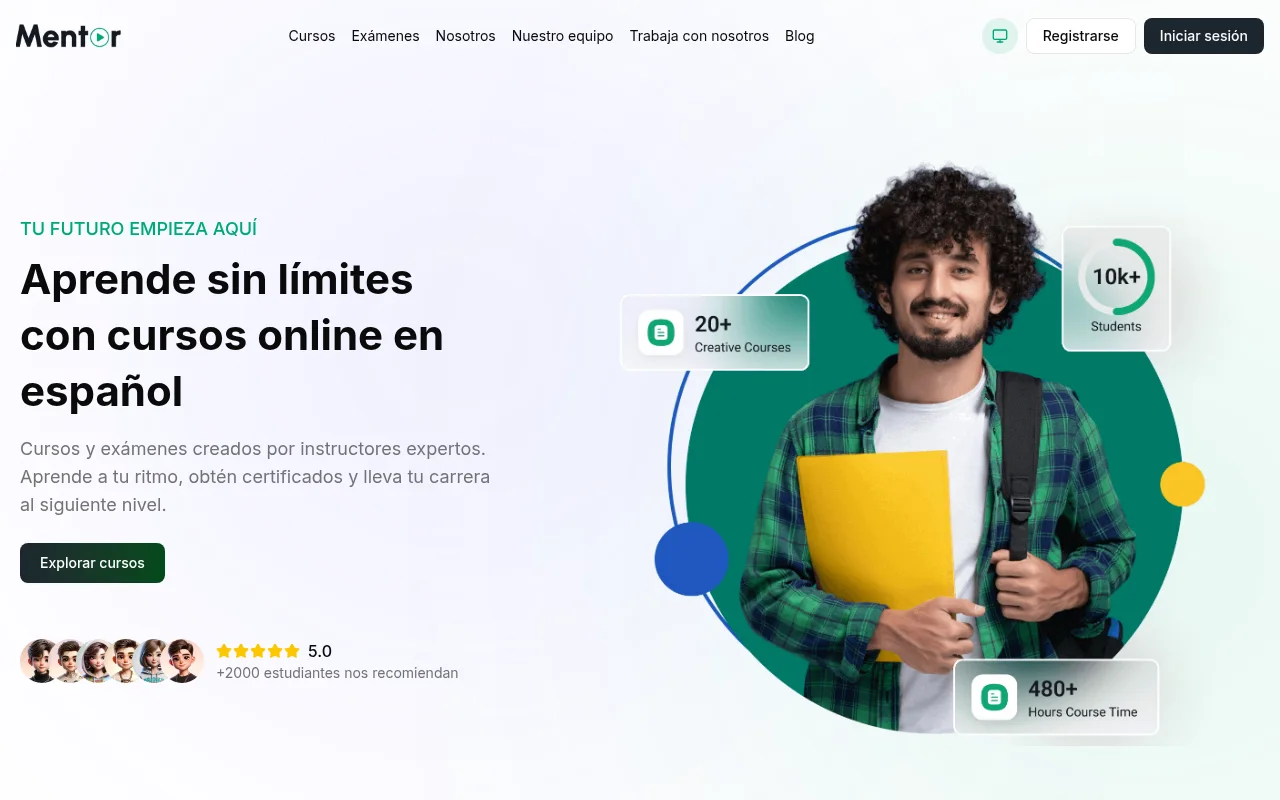 Portada de una academia creada con TuEduApp